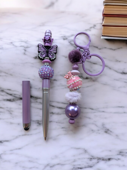 Ensemble Stylet/Stylo/Porte-Clés Uniques