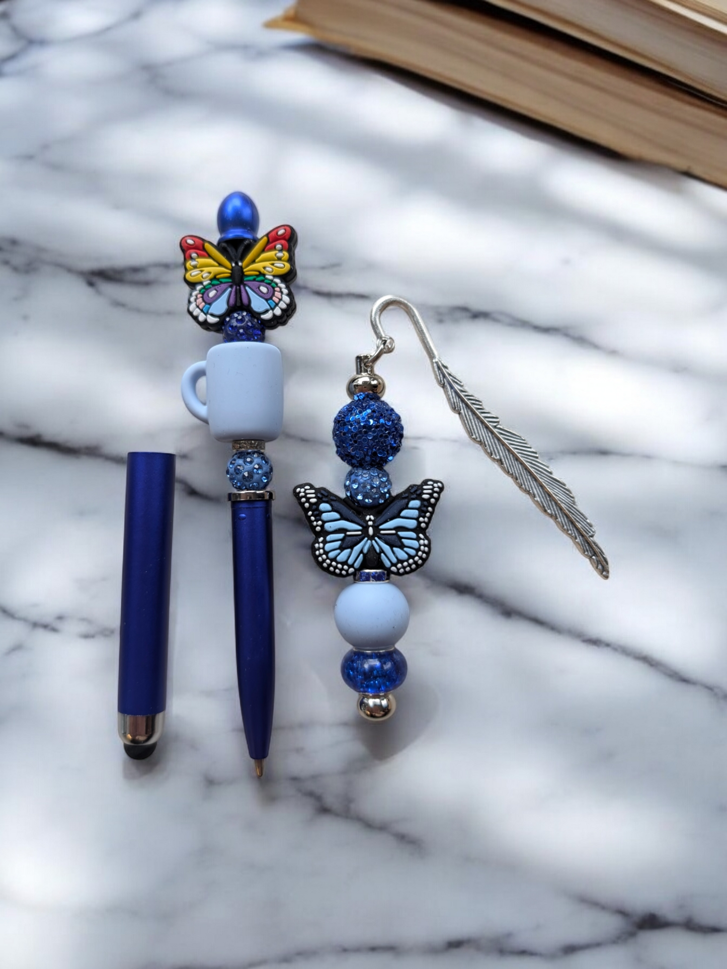 Ensemble Stylet/Stylo/Marque Page Uniques