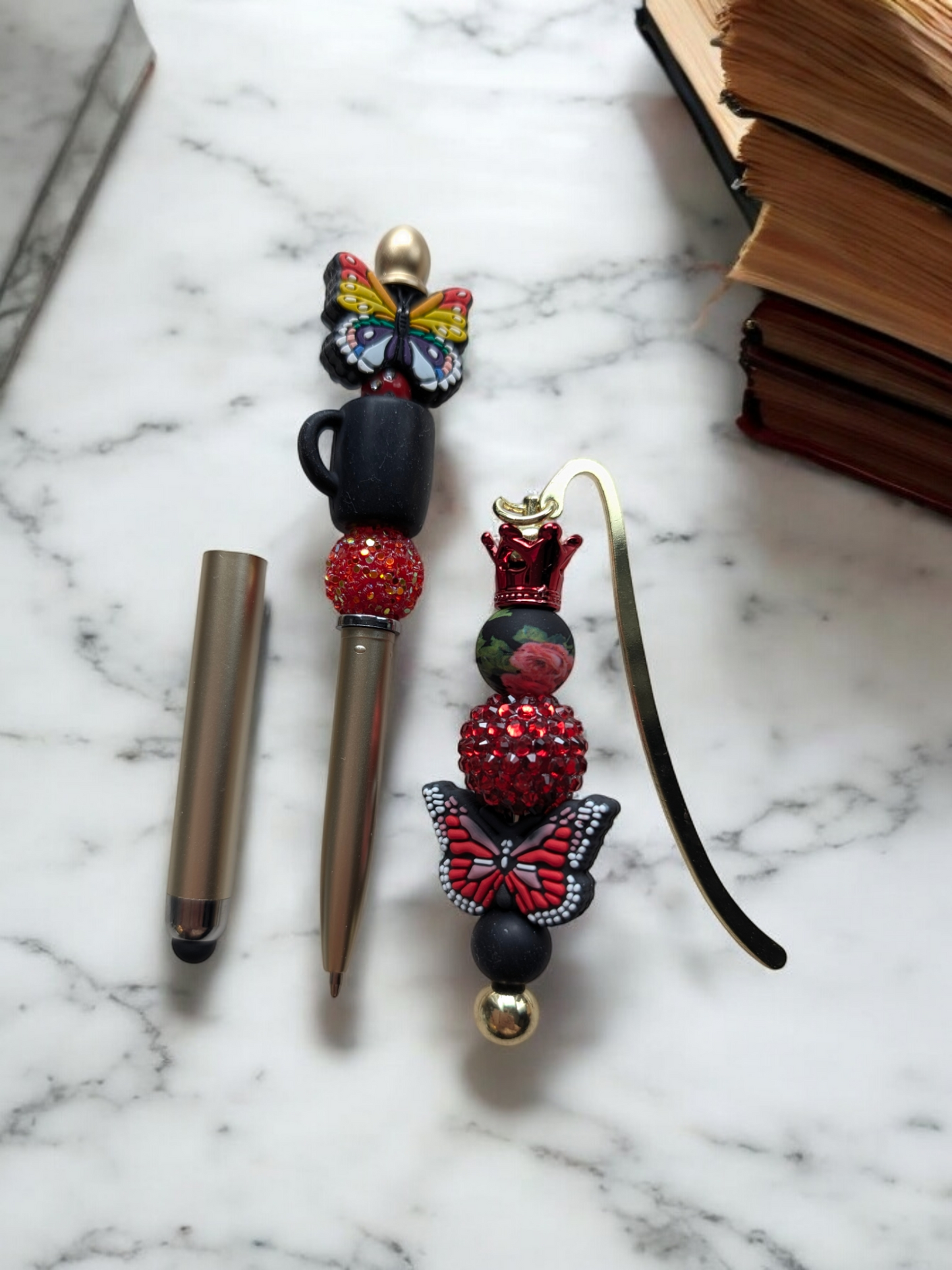 Ensemble Stylet/Stylo/Marque Page Uniques