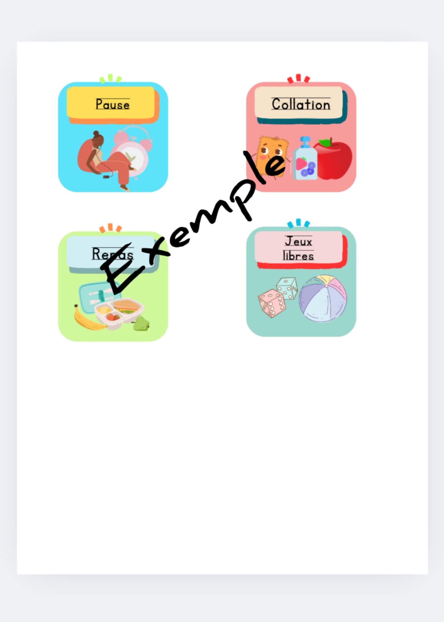 PDF Horaire imagée école maison