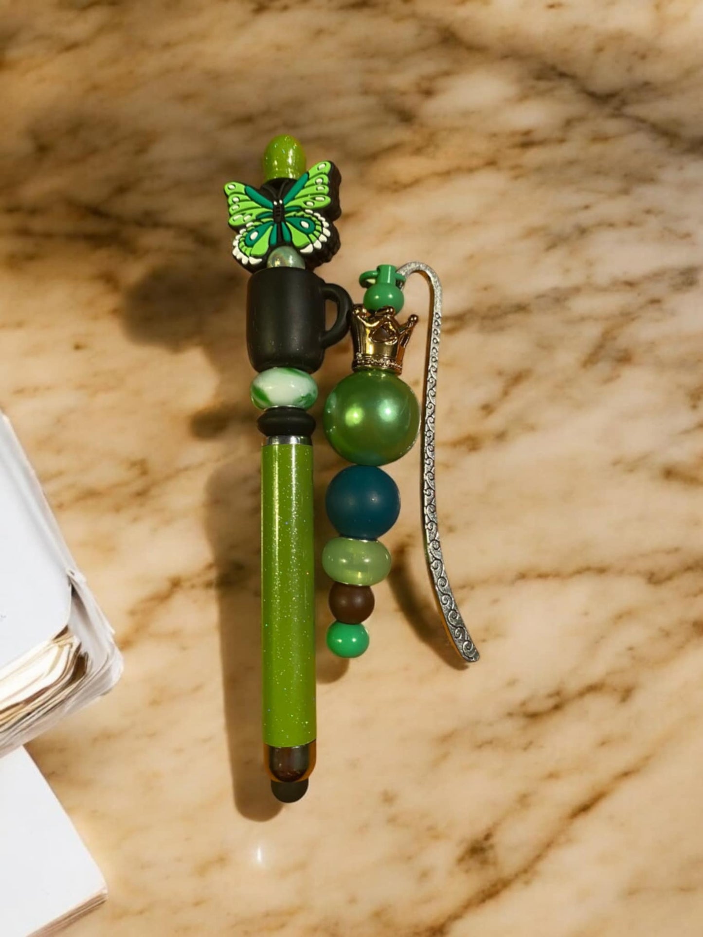 Ensemble Stylet/Stylo/Marque page Uniques