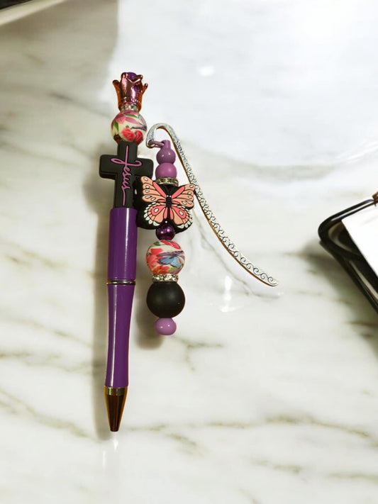 Ensemble Stylo/Marque page Unique