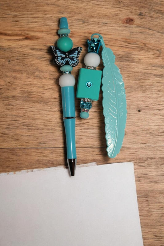 Ensemble Stylo/Marque page Unique