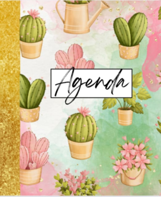 Agenda non-daté ''Année victorieuse'' (cactus)